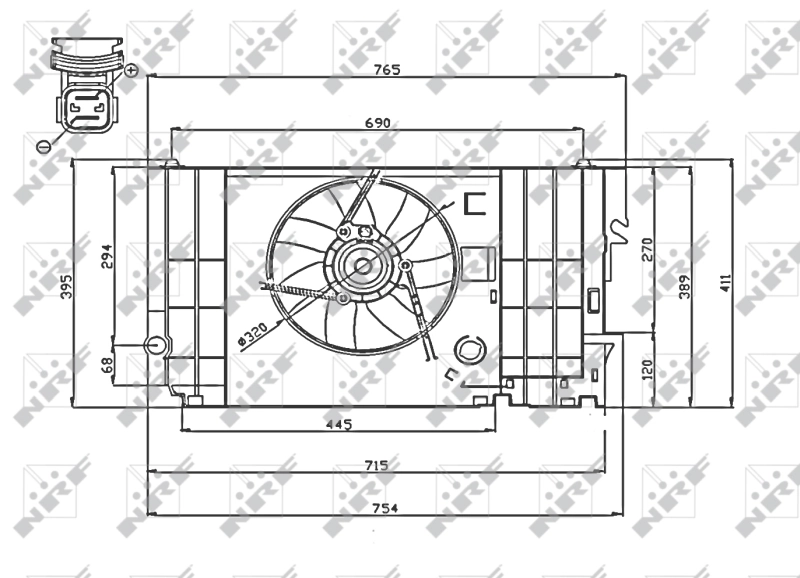 Fan, engine cooling 47740