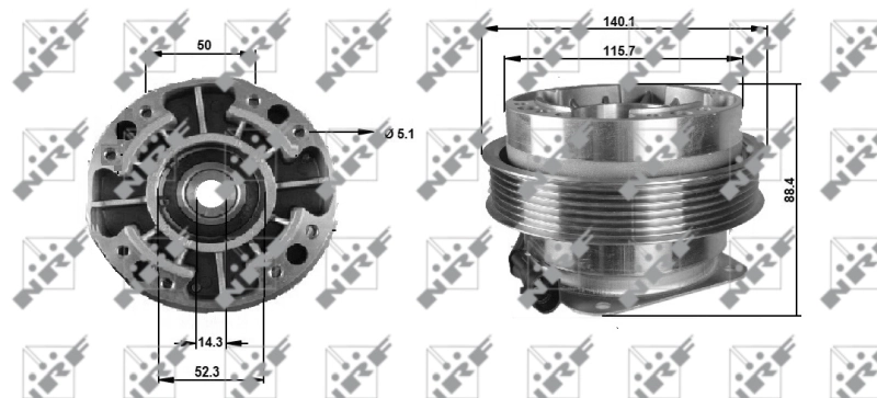 NRF 49705 Clutch, radiator fan