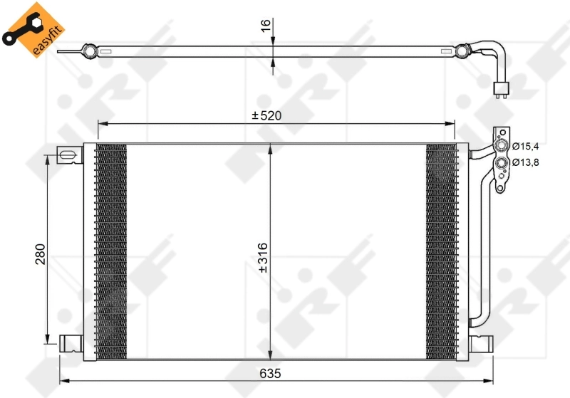 Condenser, air conditioning EASY FIT 35748