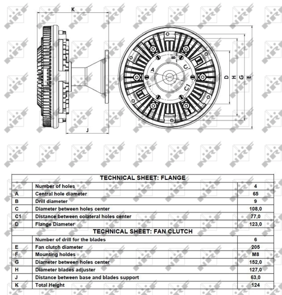 NRF 49107 Clutch, radiator fan