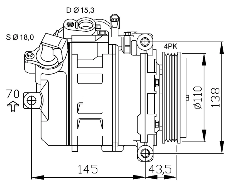 Compressor, air conditioning EASY FIT 32520