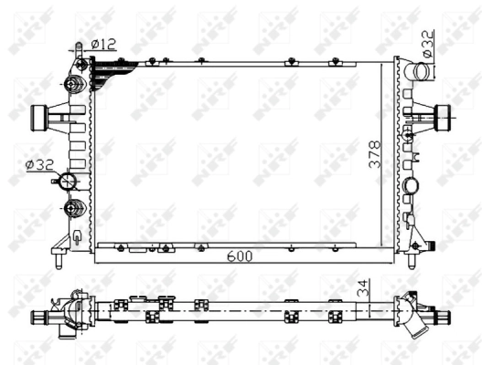 Radiator, engine cooling Economy Class 58178A