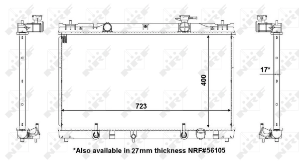 Radiator, engine cooling 53587