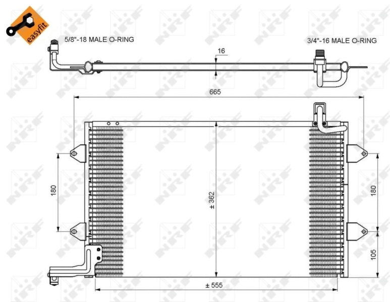 Condenser, air conditioning EASY FIT 35584