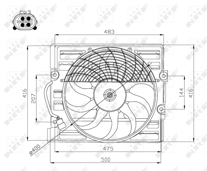 NRF 47214 Fan, engine cooling