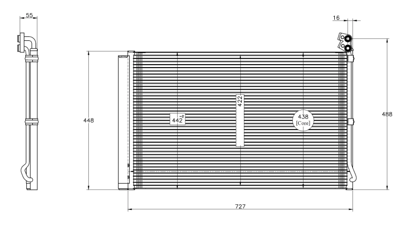 Condenser, air conditioning 350608