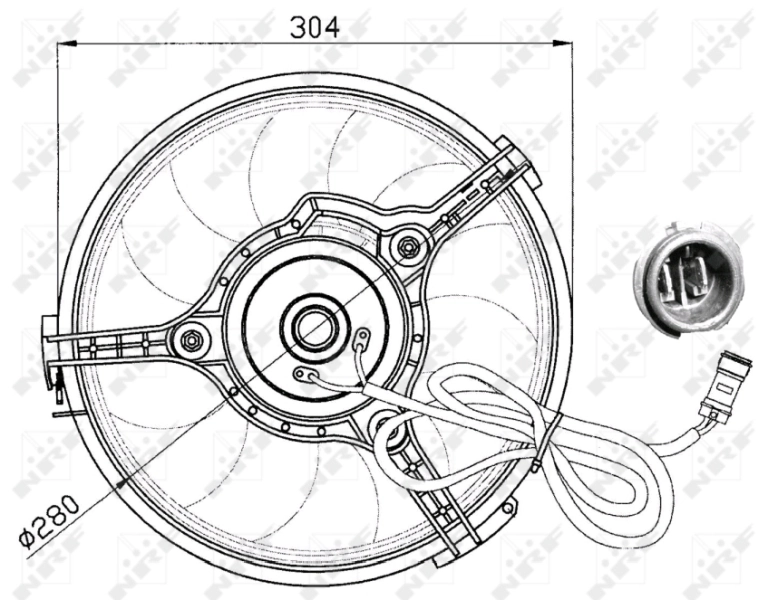 Fan, engine cooling 47023