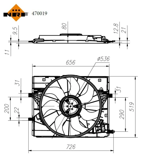 Fan, engine cooling 470019