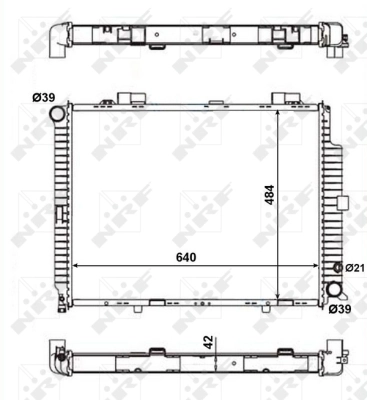 Radiator, engine cooling EASY FIT 56139