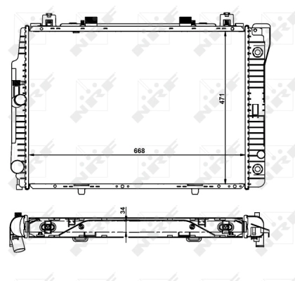 Radiator, engine cooling EASY FIT 55315