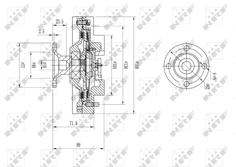 NRF 49598 Clutch, radiator fan