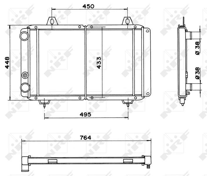 Radiator, engine cooling 52035