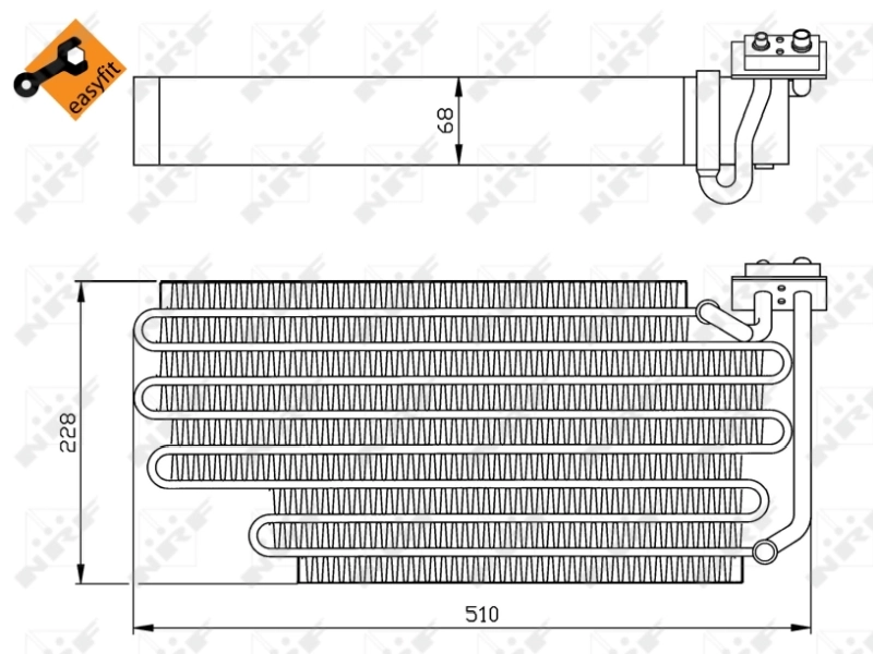 Evaporator, air conditioning EASY FIT 36108