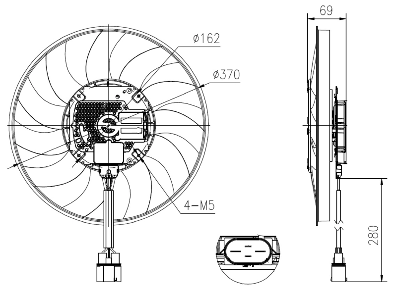 Fan, engine cooling 47930