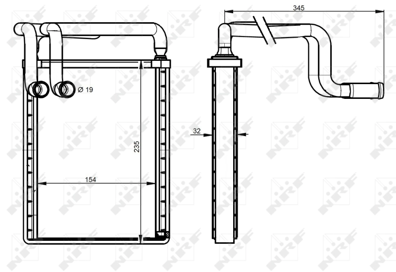 Heat Exchanger, interior heating EASY FIT 54336
