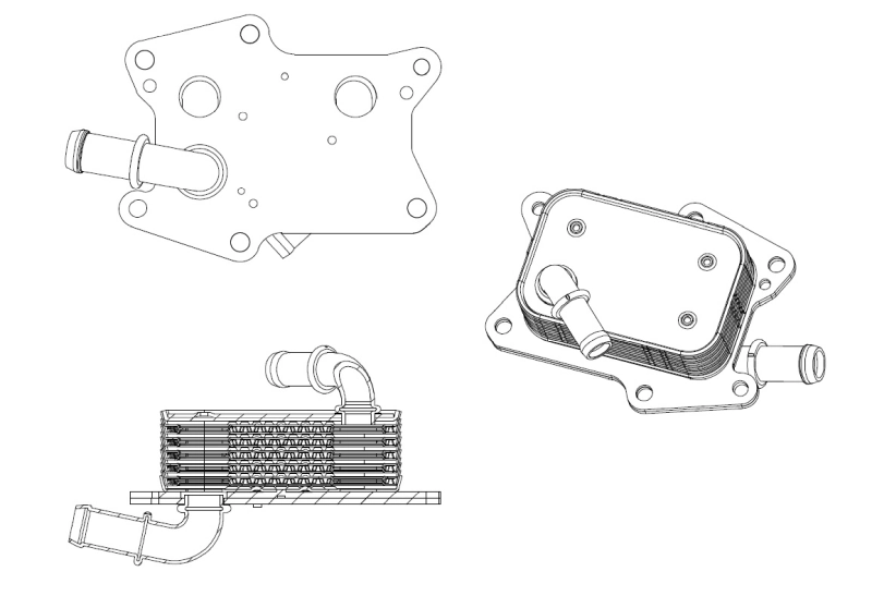 NRF 31830 Oil Cooler, engine oil