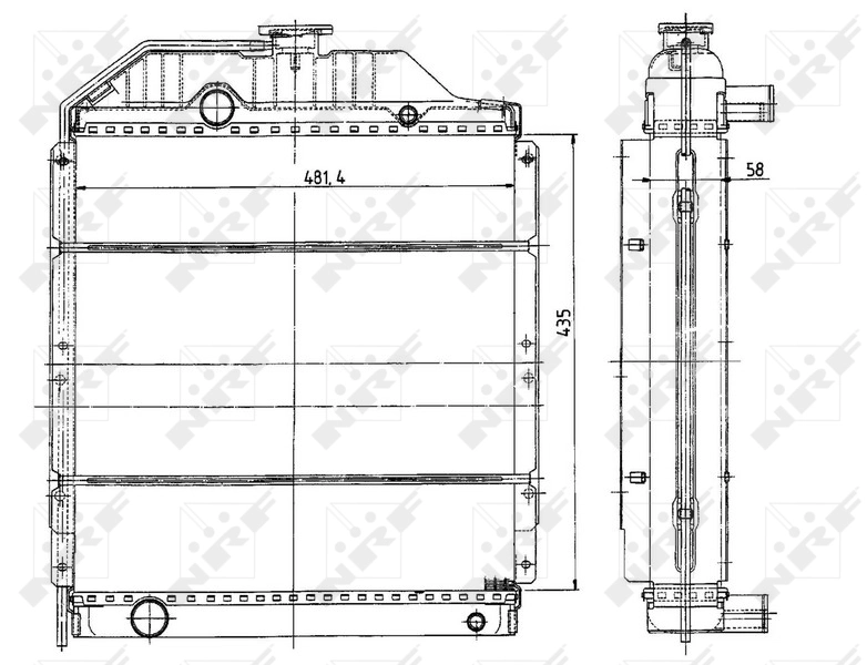 Radiator, engine cooling 50490