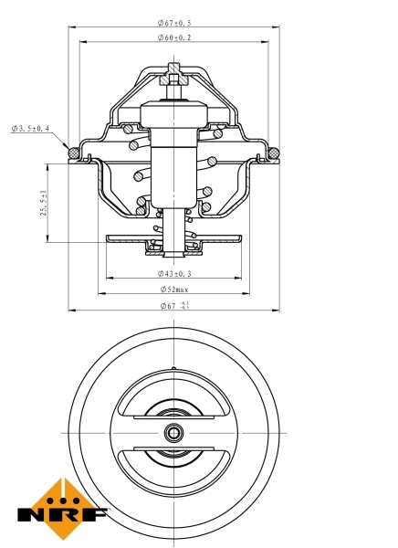 Termostat, pendingin EASY FIT 725106