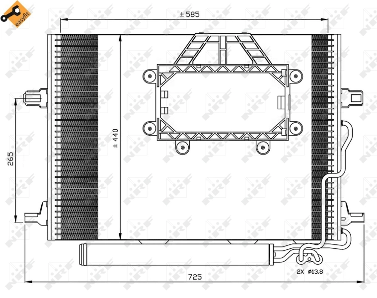 Condenser, air conditioning EASY FIT 350211