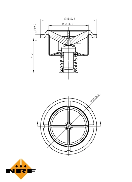 NRF 725017 Thermostat, coolant