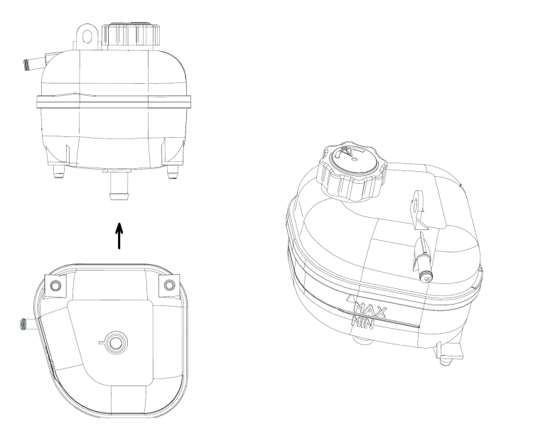 Expansion Tank, coolant EASY FIT 454041