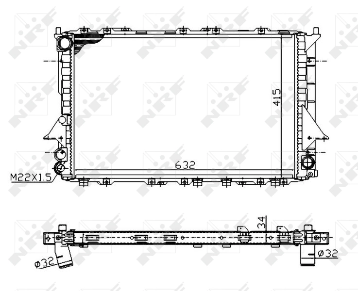 Radiator, engine cooling Economy Class 51320A