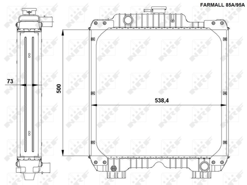 Radiator, engine cooling 54092