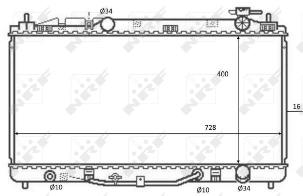 Radiator, engine cooling 59079