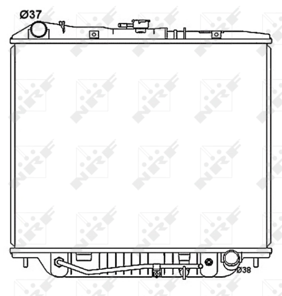 Radiator, engine cooling 53516