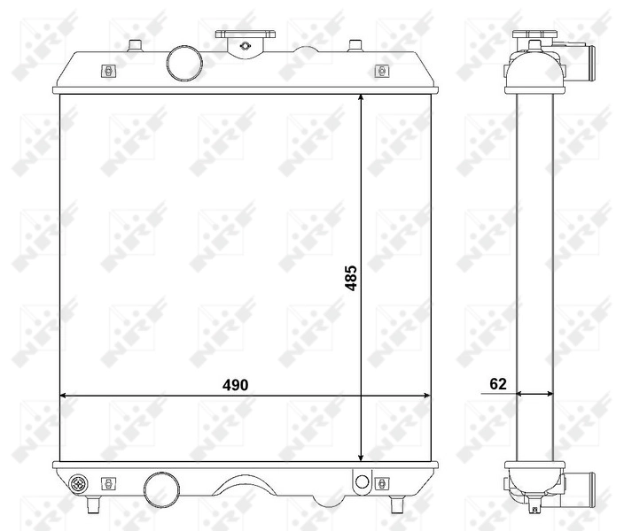 Radiator, engine cooling EASY FIT 54104