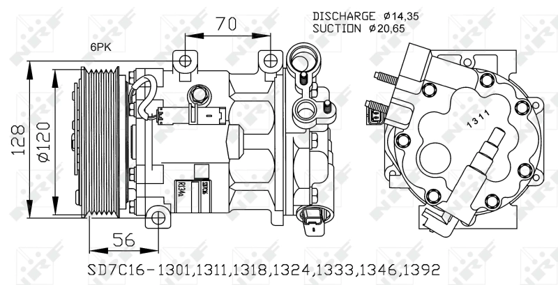 Compressor, air conditioning EASY FIT 32682