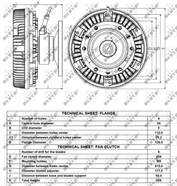 Clutch, radiator fan 49108