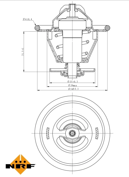 Termostat, pendingin EASY FIT 725214
