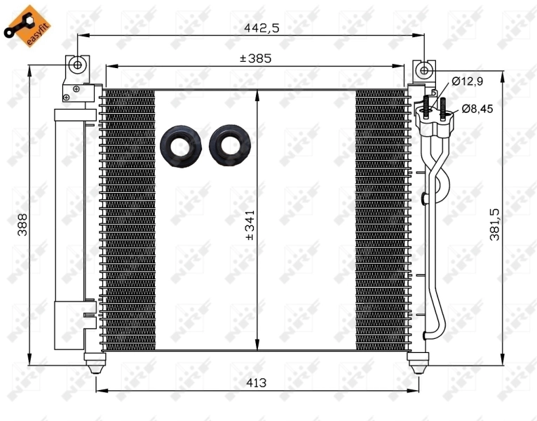 Condenser, air conditioning EASY FIT 35888
