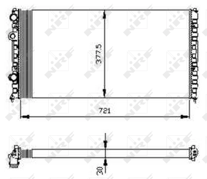 NRF 54696 Radiator, engine cooling