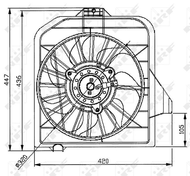 Fan, engine cooling 47032