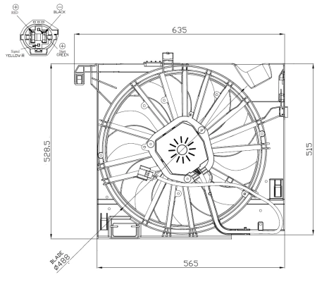 Fan, engine cooling 47955
