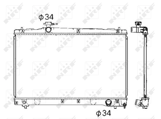Radiator, engine cooling 53401