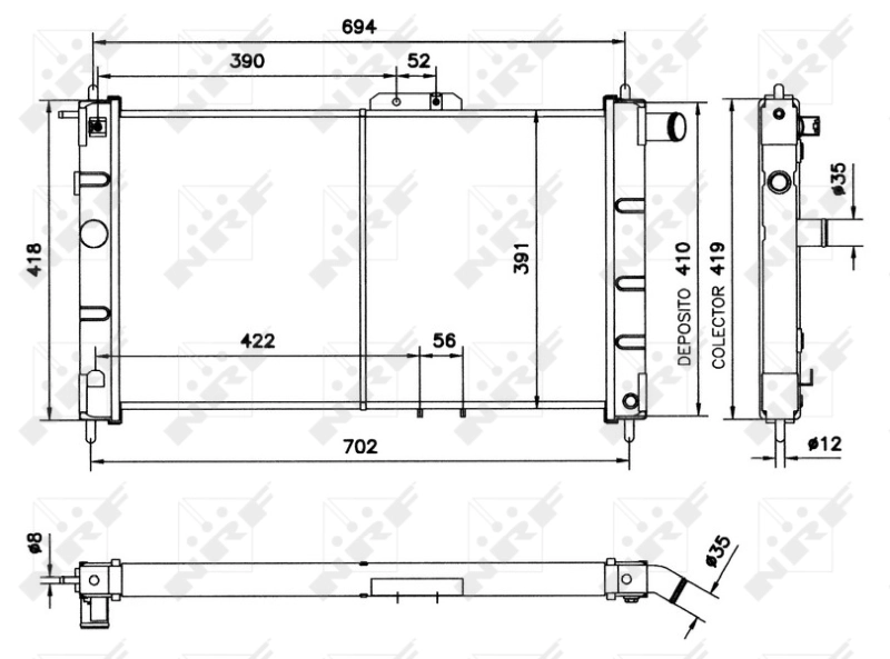 NRF 52053 Radiator, engine cooling