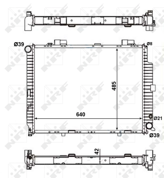 Radiator, engine cooling EASY FIT 56140
