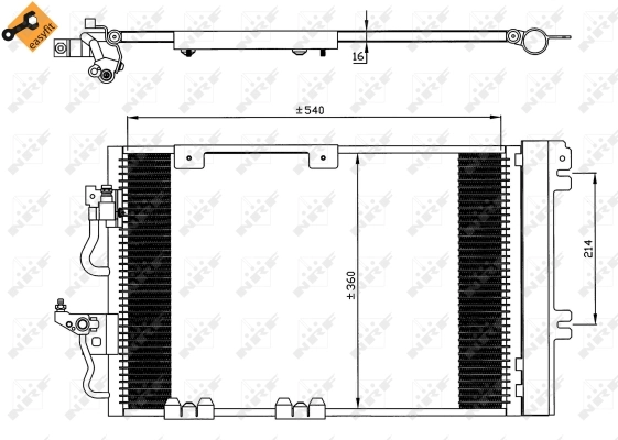 Condenser, air conditioning EASY FIT 35554