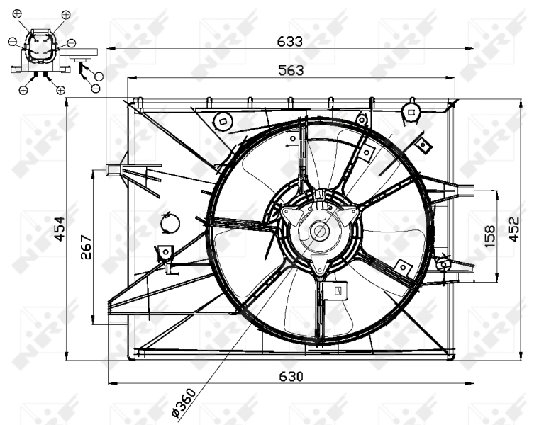 NRF 47671 Fan, engine cooling