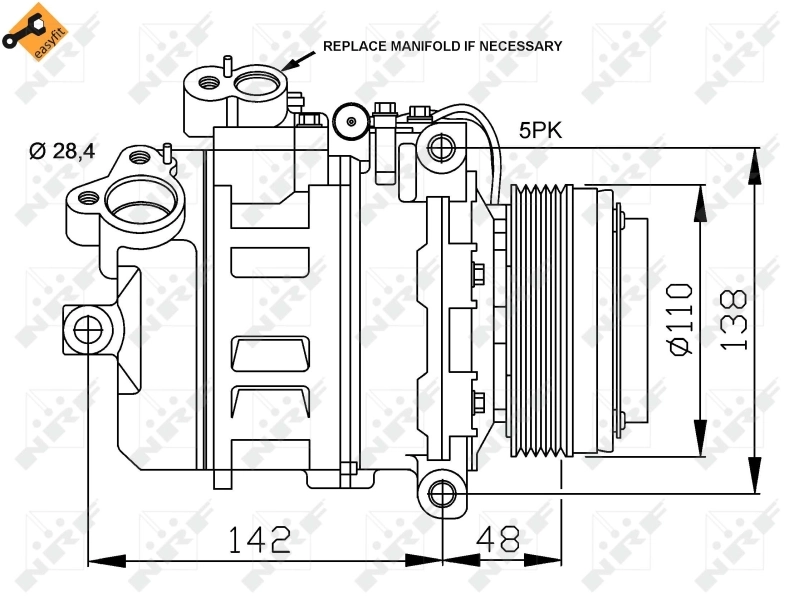 Compressor, air conditioning EASY FIT 32123