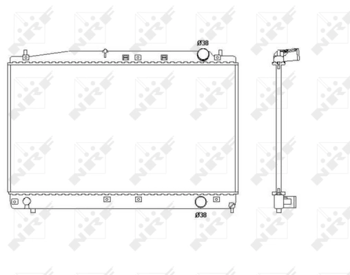Radiator, engine cooling 53466