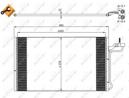 Condenser, air conditioning EASY FIT 35882