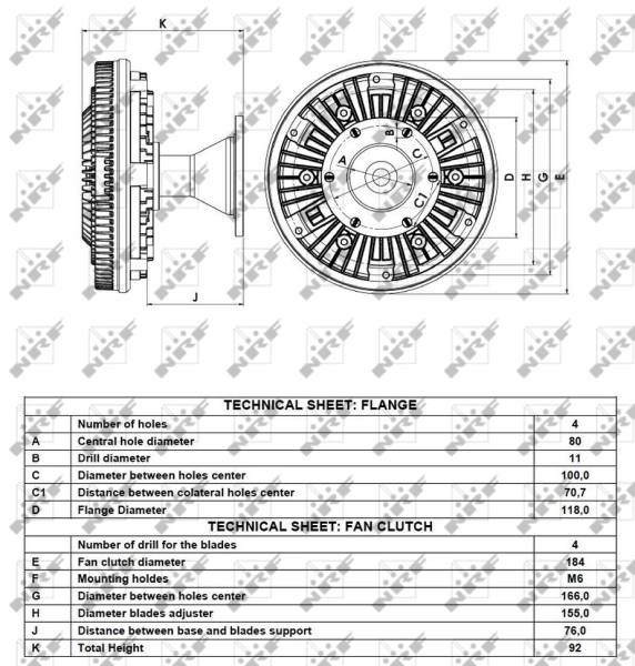 Clutch, radiator fan FULL KIT 49117