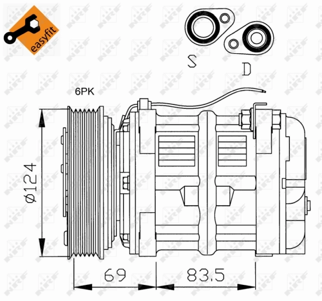 Compressor, air conditioning EASY FIT 32038