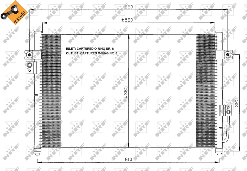 Condenser, air conditioning EASY FIT 35426