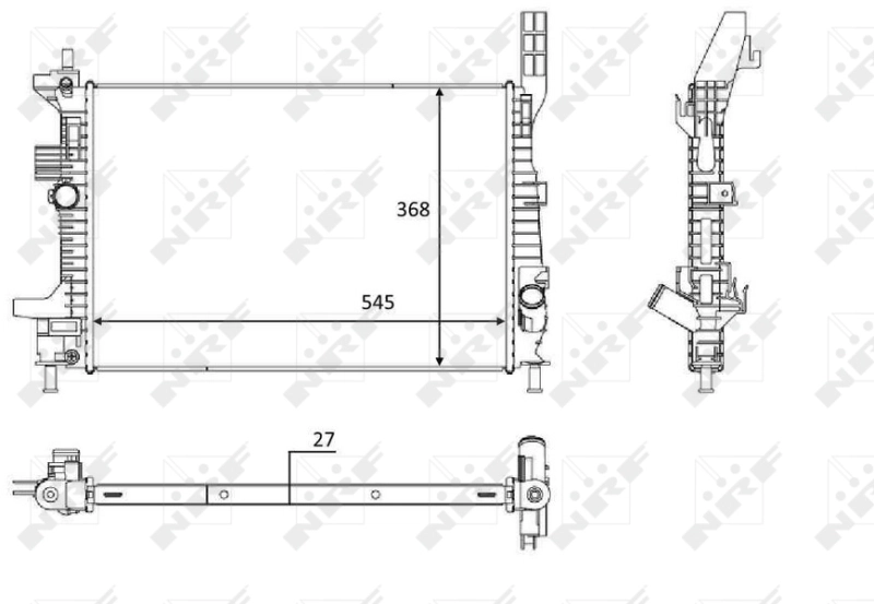 Radiator, engine cooling 58650