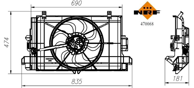 NRF 470068 Fan, engine cooling